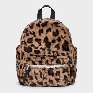 NEW Kids' Mini Faux Fur Leopard Print Backpack - art class™